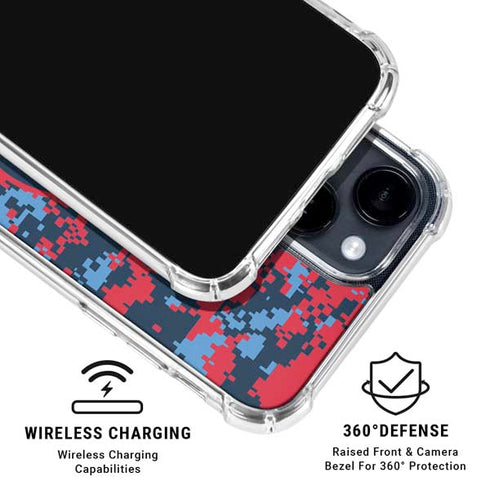 NBA LA Clippers Digi Camo iPhone 14 Clear Case